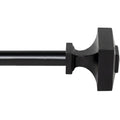 Adjustable Iron Curtain Rod - Matte Black Heavy Duty Window Pole